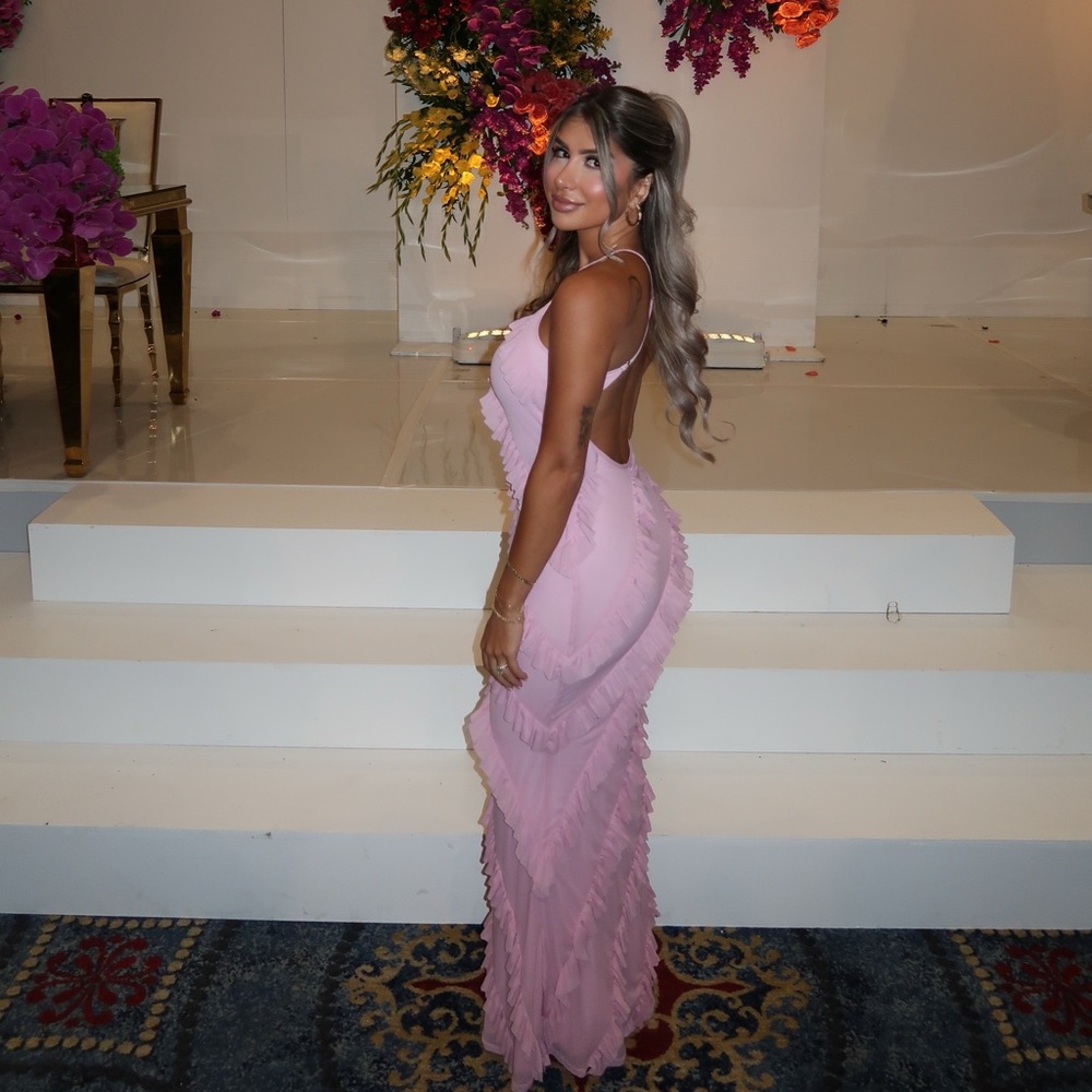 Blush Ruffle Maxi Dress